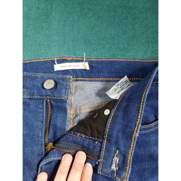 Levis 311 Jeans Size 31 Womens Blue Denim Ladies Pants Mid Rise Skinny - Picture 6 of 15